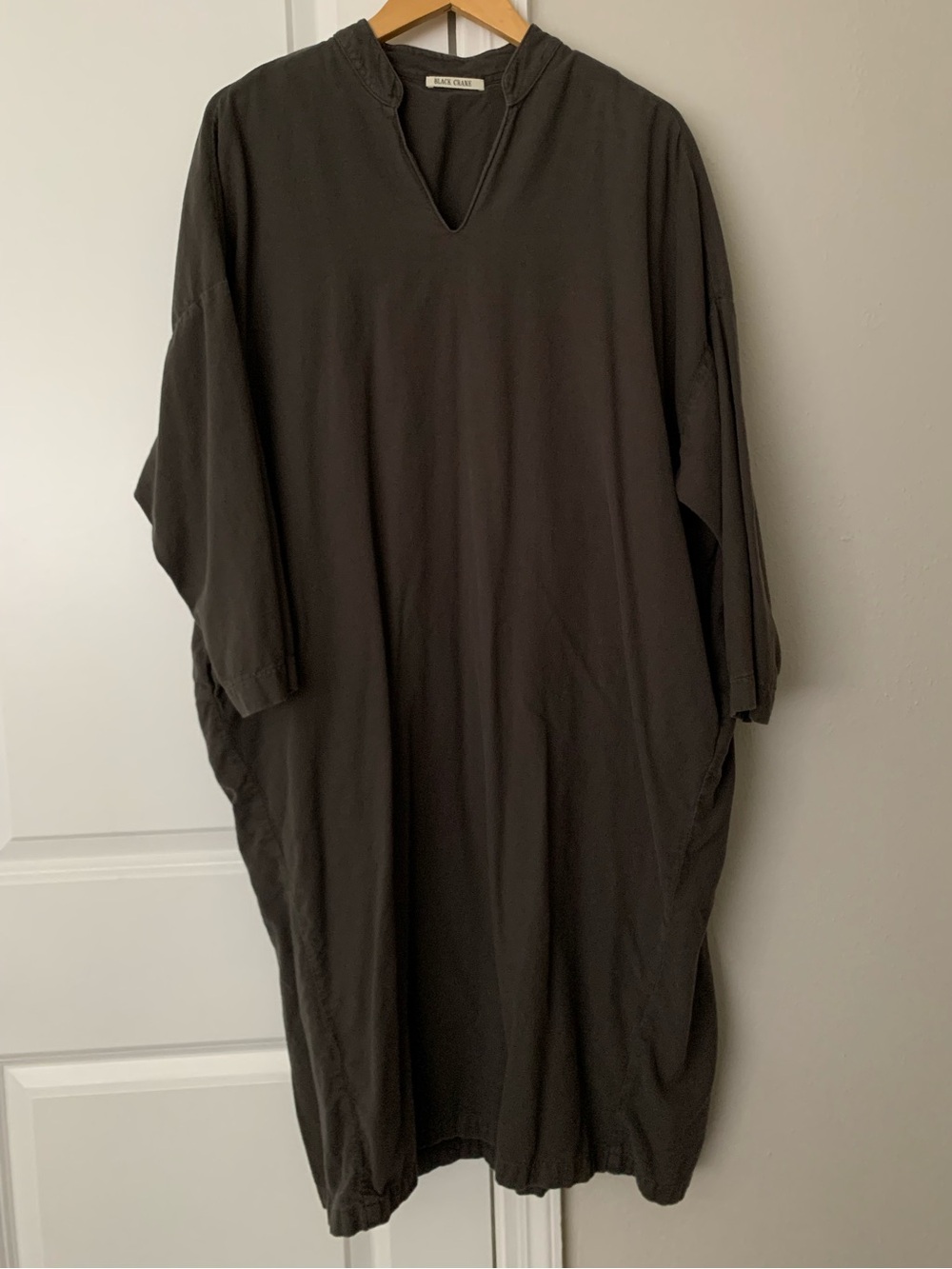Black Crane Gray Cocoon Dress